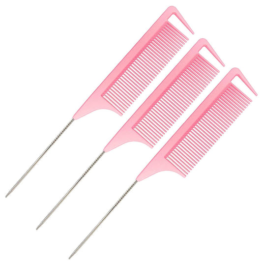 Rat Tail Combs, 3Pcs Parting Combs for Braiding Hair, Nylon Hair Comb Rat Tail Comb Rattail Comb with V1188-WTJ-TLK-0169
