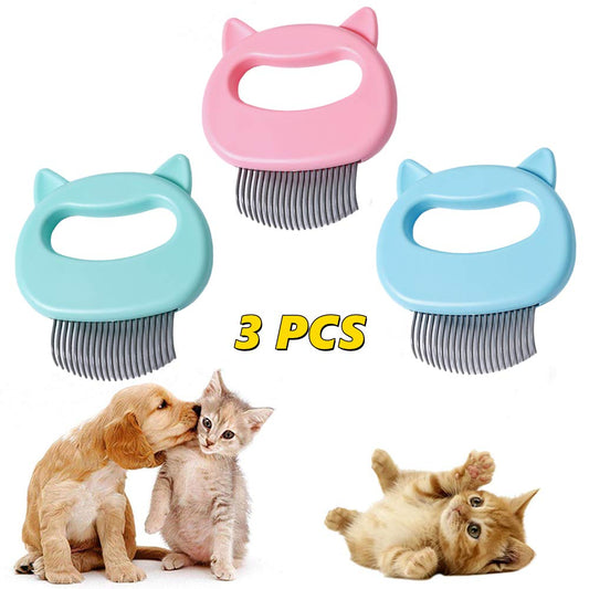 Cat Comb Pet Cat Short & Long Hair Removal Massaging Shell Comb Soft Deshedding Brush Grooming and Shedding V1188-WTJ-TLK-0258