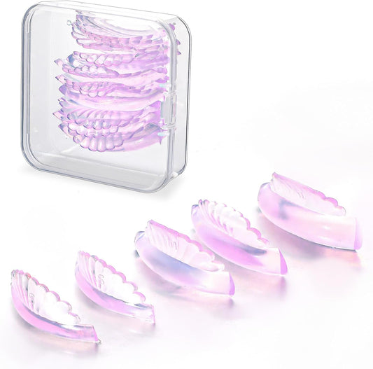 10 Pcs 5 Sizes Lash Lift Pads Self-Adhesive Super Soft Shell Pink Lash Perming Curler Shield Pads Reusable V1188-WTJ-TLK-0414