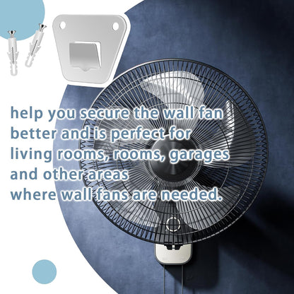 2-Set Wall Mounting Fan Bracket, Heavy Duty Wall Mounting Fan Bracket Holders for Oscillation Fans Solid V1188-WTJ-TLK-0548