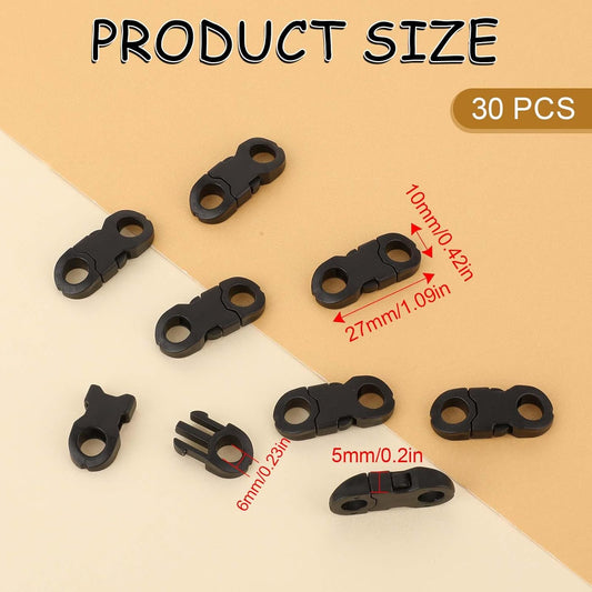 25 Pcs Paracord Necklace Clasps 6mm Hole Breakaway Side Release Plastic Buckle Paracord Accessories Easy Open V1188-WTJ-TLK-0571