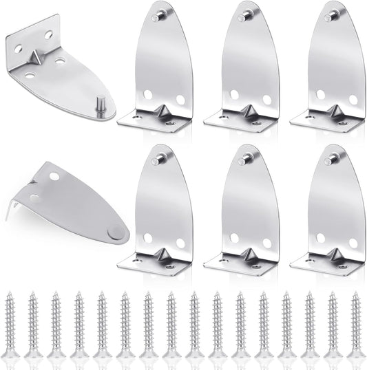 8 PCS Hold Down Brackets, Metal Blinds Brackets Blind Holder Replacements Horizontal Blind Brackets with V1188-WTJ-TLK-0580