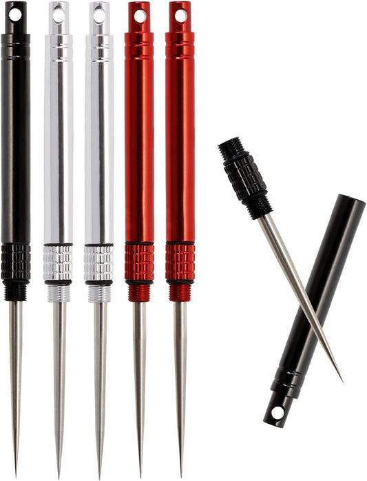 6pcs Stainless Steel Toothpicks Colorful Toothpick Holder Reusable Metal Fruit Stick Cocktail Pick for Tooth V1188-WTJ-TLK-0678