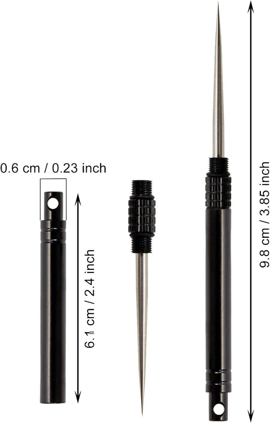 6pcs Stainless Steel Toothpicks Colorful Toothpick Holder Reusable Metal Fruit Stick Cocktail Pick for Tooth V1188-WTJ-TLK-0678