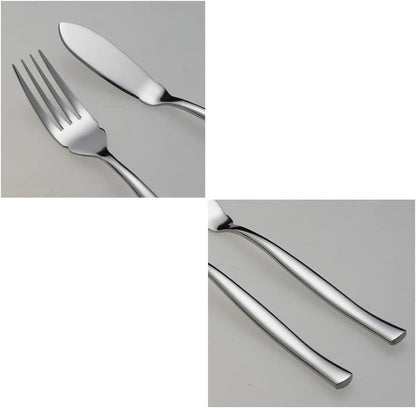 8-Piece Stainless Steel Fish Forks and Knives, Serving Set V1188-WTJ-TLK-0727
