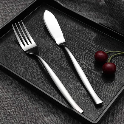8-Piece Stainless Steel Fish Forks and Knives, Serving Set V1188-WTJ-TLK-0727