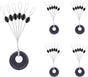 240 Pieces Middle-Sized Fishing Rubber Bobber Beads Stoppers 6 in 1 Black Float Sinker Stops V1188-WTJ-TLK-0759