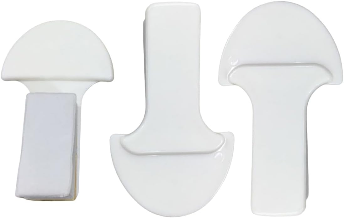 Toilet Seat Handle - Lift More, Less Mess -Easy Application 3 Pack White V1188-WTJ-TLK-0786