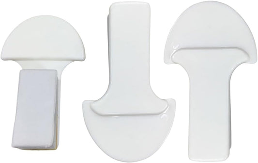 Toilet Seat Handle - Lift More, Less Mess -Easy Application 3 Pack White V1188-WTJ-TLK-0786