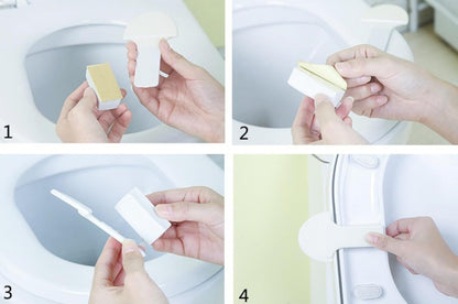 Toilet Seat Handle - Lift More, Less Mess -Easy Application 3 Pack White V1188-WTJ-TLK-0786
