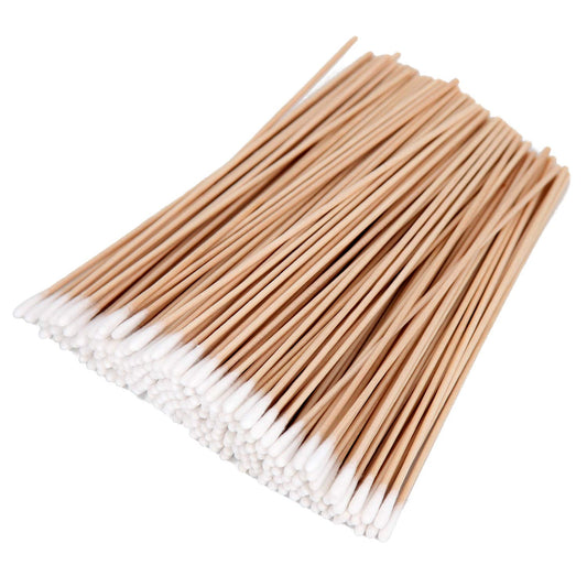 200PCS Cotten Swab Applicators, 6 Inch Long Wooden Cotton Swabs - Cleaning Gun Sterile Medical Q Sticks Tips V1188-WTJ-TLK-1063