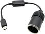 USB C Male to 12V Car Cigarette Lighter Socket Female Converter Cable 1 Ft,USB C to Cigarette Lighter Adapter V1188-WTJ-TLK-1099