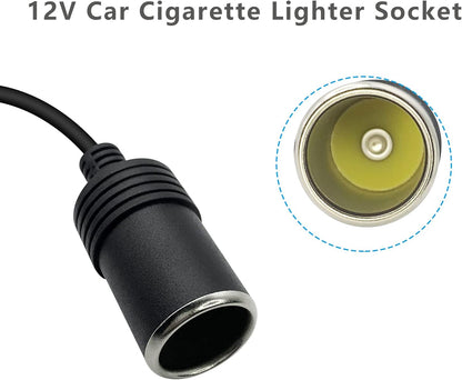 USB C Male to 12V Car Cigarette Lighter Socket Female Converter Cable 1 Ft,USB C to Cigarette Lighter Adapter V1188-WTJ-TLK-1099