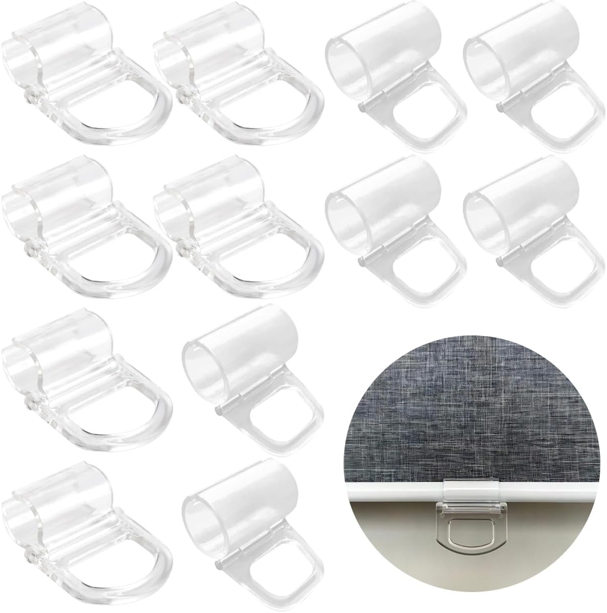 12 Pack Roller Shades Pull Down Clips Cordless Pleated Window Shades Handle Window Shade Pulls Blinds Shades V1188-WTJ-TLK-1121