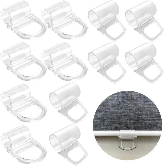 12 Pack Roller Shades Pull Down Clips Cordless Pleated Window Shades Handle Window Shade Pulls Blinds Shades V1188-WTJ-TLK-1121