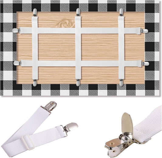 Table Cloth Holder Clips Hidden Strap 5 Pack, Adjustable Elasticity Picnic Tablecloth Clip Indoor Outdoor V1188-WTJ-TLK-1170