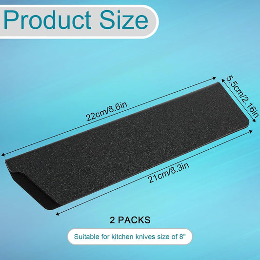 2 Pcs Knife Covers or Sleeves 8" x 2.2" Knife Edge Guard Universal Waterproof Kitchen Knife Sheath, Chef V1188-WTJ-TLK-1229