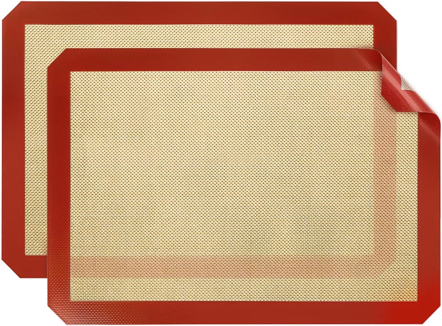 Silicone Mats, 2 Pack Nonstick Baking Sheet Liners, 26" x 11" Pastry Mat for Cookies, Candy, Bread & Pastry V1188-WTJ-TLK-1295