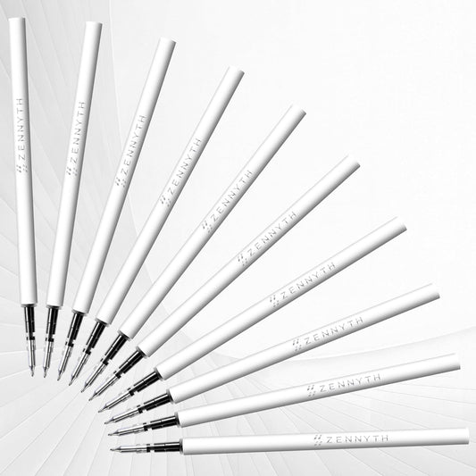 Gel Pen Refills 0.5 for Click pens with Spring, Quick Drying Ink Pen Refills Black Smooth Writing pens for V1188-WTJ-TLK-1315