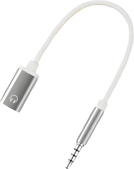 Silver Headphone Jack Adapter, 3.5mm Male to TypeC Female Audio Cable Cord, USB C to Aux Audio Dongle Cable V1188-WTJ-TLK-1326