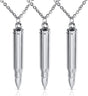 3PCS Personalized Stainless Steel Bullet Urn Necklace Keepsake Memorial Ashes Urn Necklaces for Men V1188-WTJ-TLK-2747