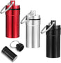 3 Pack Pill Fob Container, Waterproof Aluminum Pill Holder Keychain, Portable Mini Travel Pill Box, V1188-WTJ-TLK-2859