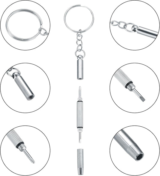 Eyeglasses Repair Kit, Sunglasses Repair Kit, Includes Glasses Screws and Screwdrivers, Glasses Nose V1188-WTJ-YL-2436