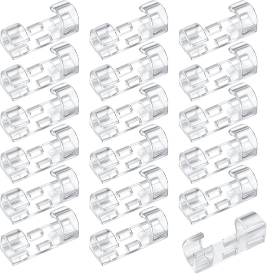 120 Pcs Adhesive Cable Clips, Cable Management Clips, Clear Cable Organizer, Cord Holder, Wire Clips, Sticky V1188-WTJ-YL-2440