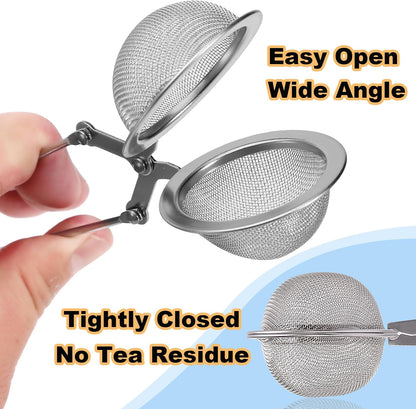 Tea Strainers for Loose Tea, 4 Pack Tea Infuser with Handle Fine Mesh Tea Ball Filter Tea Diffusers Steeper V1188-WTJ-YL-2546