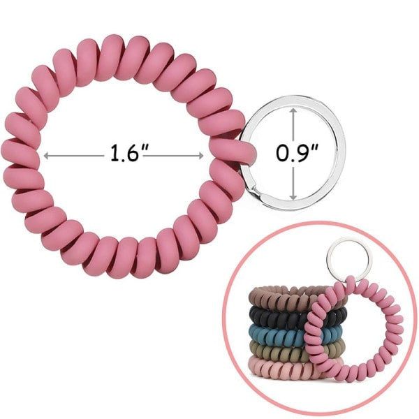 6PCS Stretchable Bracelet Keychain Wristlet - Compatible with Multi-Brand Key Fobs V1188-XJCJ-100292