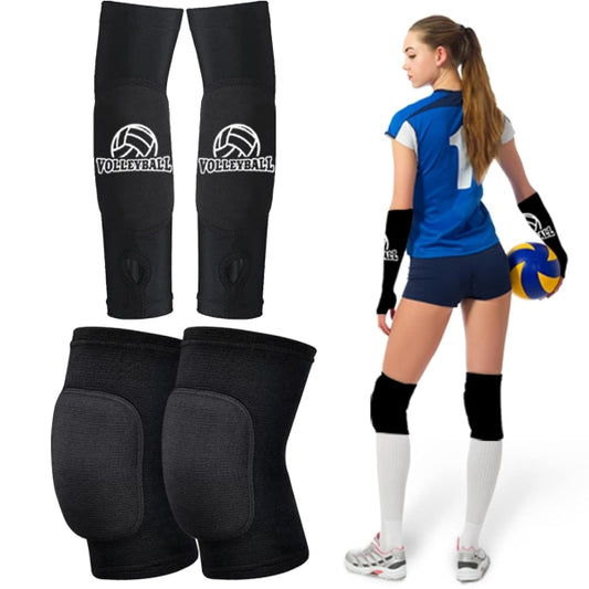 Volleyball Knee Pads and Arm Guards with Thumb Holes High Protection Plate for Women Teenage Girls Training V1188-XJCJ-101223
