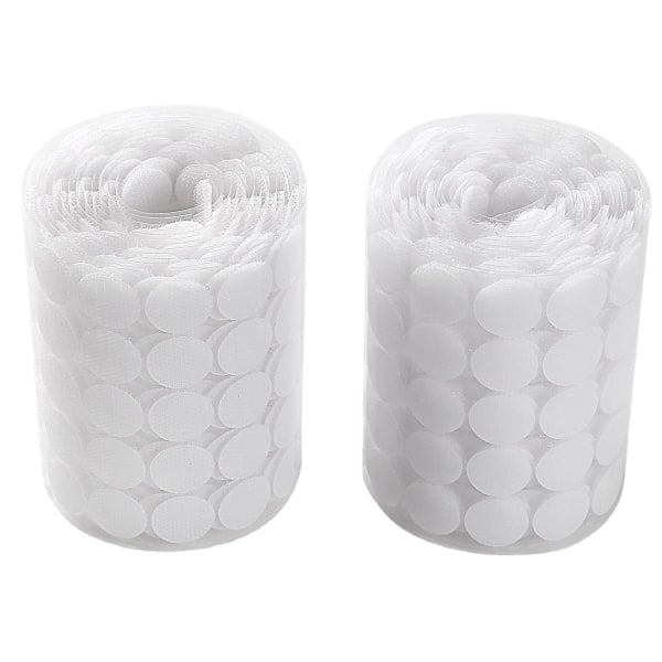 Velcro 10mm Round Self Adhesive 1000pcs White Nylon Silent Hook and Loop Fasteners for Kids Early Education V1188-XJCJ-102381