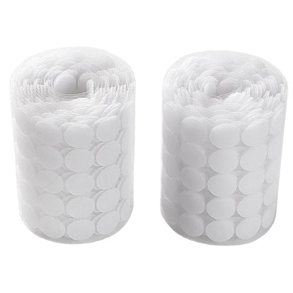 Velcro 10mm Round Self Adhesive 1000pcs White Nylon Silent Hook and Loop Fasteners for Kids Early Education V1188-XJCJ-102381