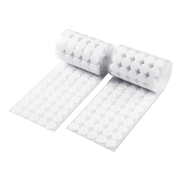 Velcro 10mm Round Self Adhesive 1000pcs White Nylon Silent Hook and Loop Fasteners for Kids Early Education V1188-XJCJ-102381