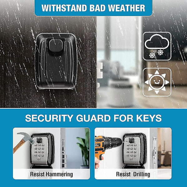 Waterproof key box wall mounted outdoor key box safe key box wall mounted key cabinet V1188-XJCJ-102876