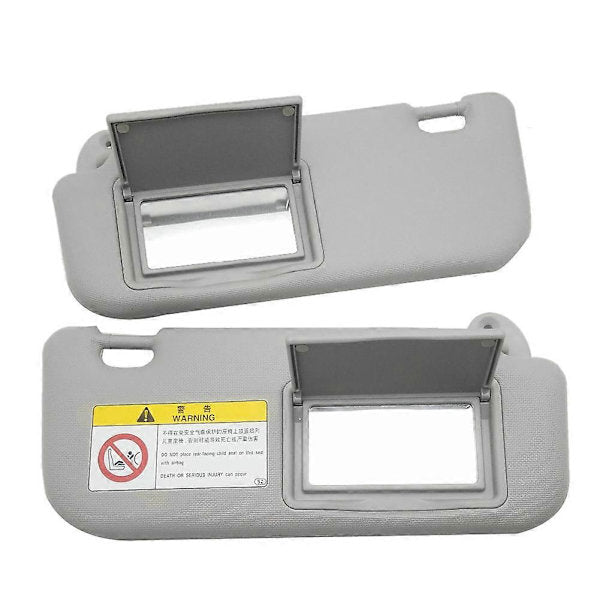 Compatible Car Visor for 2014 2015 2016 2017 with Mirror Gray Accessories 74320-02B21 74310-02K91 V1188-XJCJ-106103