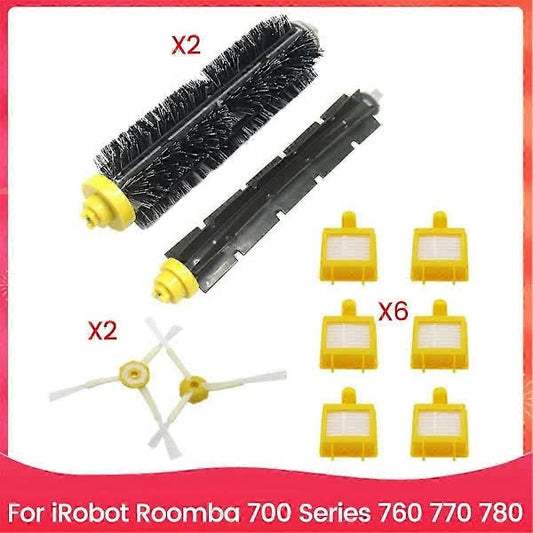 Compatible with iRobot Roomba 700 Series 760 770 780 Spare Parts Brushes Flexible Beater Side Brush HEPA V1188-XJCJ-127076