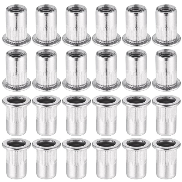 60pcs 304 Stainless Steel Rivet Nut M8 Flat Head Blind Nut Threaded Rivet Nut Rivet Nut for Threaded Insert V1188-XJCJ-136565