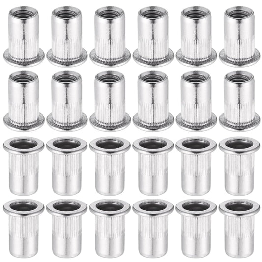 60pcs 304 Stainless Steel Rivet Nut M8 Flat Head Blind Nut Threaded Rivet Nut Rivet Nut for Threaded Insert V1188-XJCJ-136565