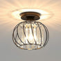 Modern Crystal Ceiling Light E27 LED Chandelier Compatible with Philips, Black Design for Kitchen Dining Room V1188-XJCJ-137173