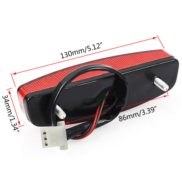 Motorcycle Tail Light Brake Light 12V Red Compatible with ATV Off-Road Motorcycle V1188-XJEE-13843-1