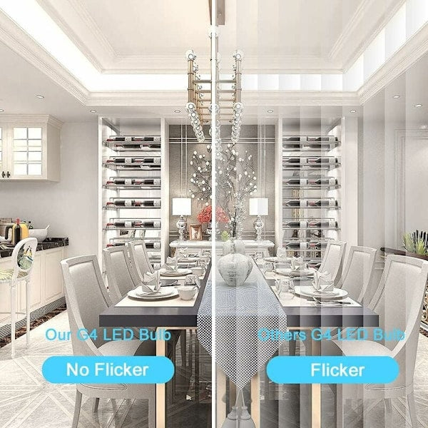 G4 LED Bulb 3W 6000K Cool White Equivalent to 35W Halogen 12V AC/DC 300 Lumens Non-Dimmable 10 Pack V1188-XJEE-37140-1