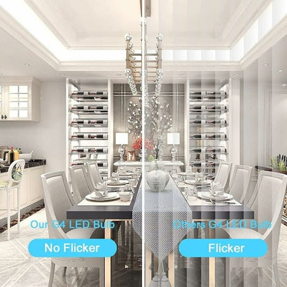 G4 LED Bulb 3W 6000K Cool White Equivalent to 35W Halogen 12V AC/DC 300 Lumens Non-Dimmable 10 Pack V1188-XJEE-37140-1