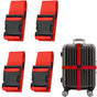 Suitcase 4-piece Luggage Strap Luggage Strap Set Cross Luggage Strap Adjustable Suitcase Strap Buckle V1188-XJEE-7353-1