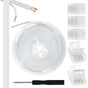 10mm RGB LED Strip Connector Kit 5-Pack with 10m Cable, Compatible with 5050 2835 LED Strip Lights, Includes V1188-XJFD-2856-1