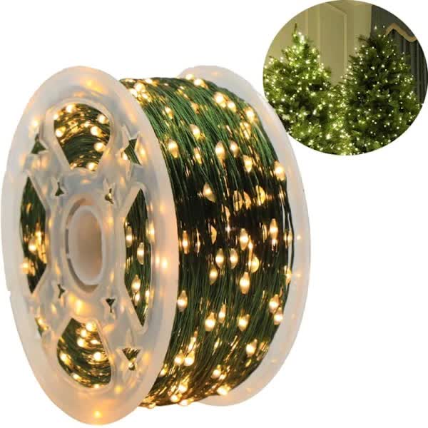 LED String Lights 50m Warm White 500 LEDs IP44 Waterproof Remote Control 8 Modes for Christmas Tree Outdoor V1188-XJFD-4099-1