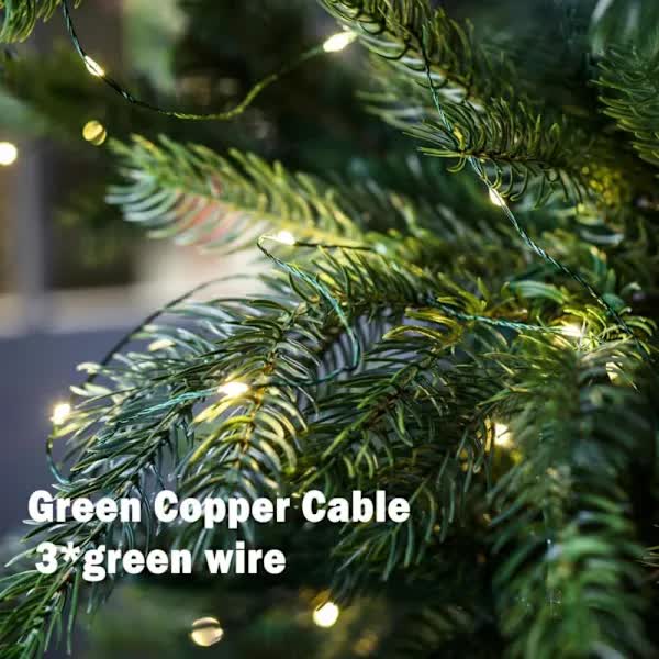 LED String Lights 50m Warm White 500 LEDs IP44 Waterproof Remote Control 8 Modes for Christmas Tree Outdoor V1188-XJFD-4099-1