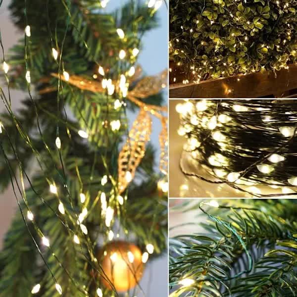 LED String Lights 50m Warm White 500 LEDs IP44 Waterproof Remote Control 8 Modes for Christmas Tree Outdoor V1188-XJFD-4099-1