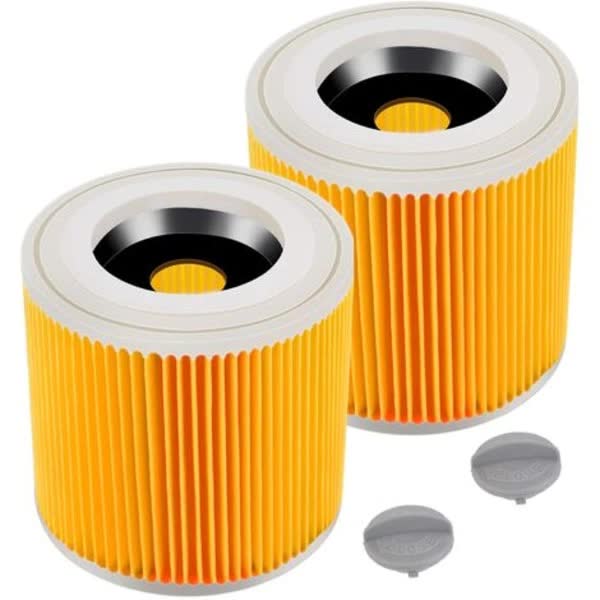 2-Pack Filter Cartridge Compatible with Karcher WD3 Premium NT20/1 NT30/1 NT38 Vacuum Cleaners V1188-XJFD-481-1