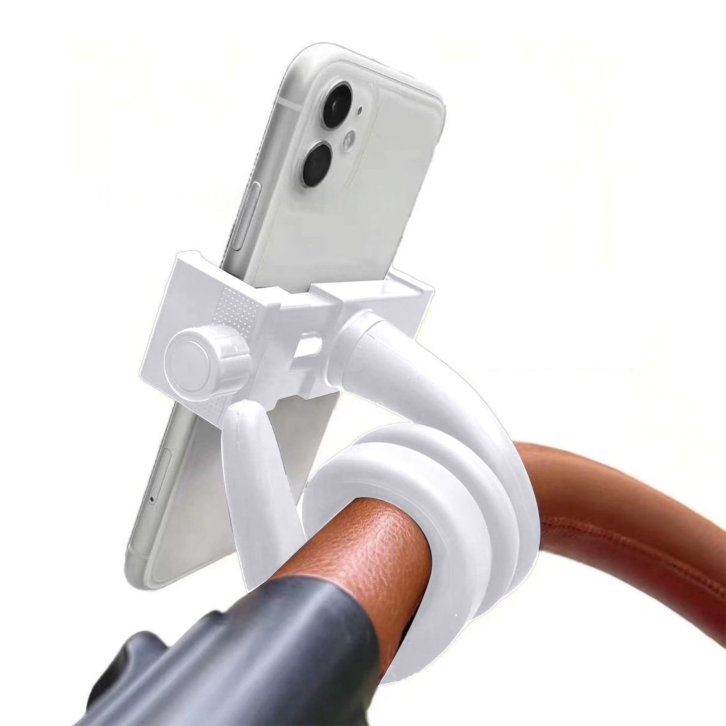 Flexible White Silicone Universal Baby Monitor Holder Tripod V1188-XJQQ-111343-1